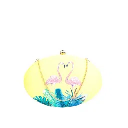 NR by Nidhi Rathi Yellow Fabric Clutch-picture-13