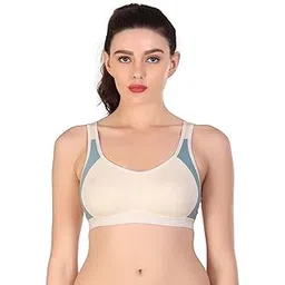 nsaliza Pack of 1 Non Padded Wire Free Seamed Full Coverage Sports Bra-picture-33