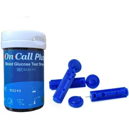 NSC On Call Plus 50 Strips With 100 Lancets 50 Glucometer Strips- 50 Glucometer Strips-picture-30