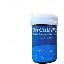 NSC On Call Plus Blood Glucose Test Strips Pack of 50 fresh lot latest- 50 Glucometer Strips image 1