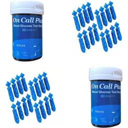 NSC On call Plus (G113-111) + 100 Lancets + 100 Glucometer Strips - 100 Glucometer Strips-picture-16