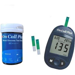 NSC ONCALL PLUS LONGEST EXPIRY 50 GLUCOMETER STRIPS WITH GLUCOMETER TESTING DEVICE- 50 Glucometer Strips-picture-31