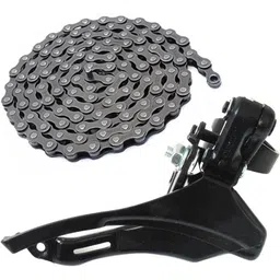 Bicycle Pull UP Front Derailleur FD For Gear Speed Up With 116 Link Gear Chain Bicycle Brake Disk-image-30