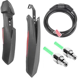 nsv Bicycle Mudguard Front & Rear Fender With Cycle Number Lock & Tyre Valve Light Full Length Front & Rear Fender-picture-10