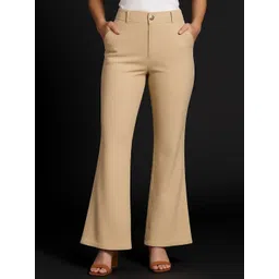 NU CLOTHS Women Bootcut High-Rise Trousers-picture-19