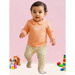 Nuego Girls Printed Cotton Top with Leggings-picture-21