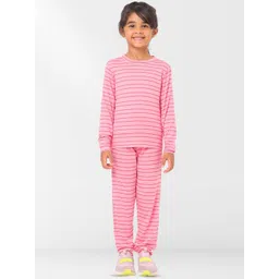 Nuego Girls Striped Night suit-picture-41