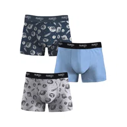 Nuego Pack Of 3 Abstract Printed Pure Cotton Trunks-picture-32