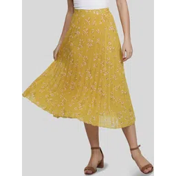 NUEVOSDAMAS Floral Printed A-Line Pleated Skirt-picture-29