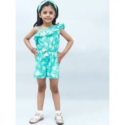 NUEVOSDAMAS Girls Floral Printed Ruffles Cotton Playsuit Jumpsuit-picture-41
