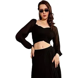 nuevosdamas Women Elegant Solid Blouse Top-picture-27