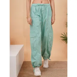 NUEVOSDAMAS Women High-Rise Pleated Cargos Trousers-picture-15