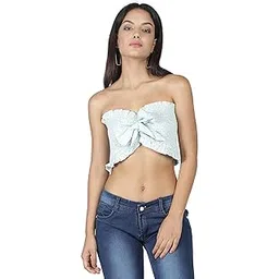 nuevosdamas Women Paisley Printed Smocked Tube Top-picture-31