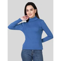 NUEVOSDAMAS Women Turtle Neck Cotton Pullover-picture-42