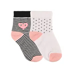 Nuluv Girls Pack Of 2 Patterned Anti-Microbial Ankle-Length Socks-picture-13