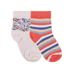 Nuluv Girls Pack Of 2 Patterned Anti-Microbial Ankle-Length Socks-picture-14