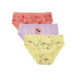 Nuluv Girls Pack Of 3 Assorted Pure Cotton Basic Briefs-picture-19