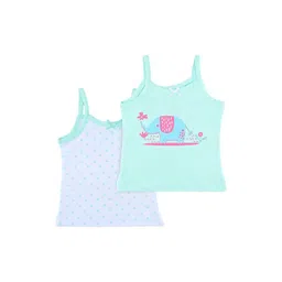 Nuluv Infant Girls Pack Of 2 Printed Pure Cotton Camisoles-picture-37