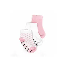 Nuluv Infant Girls Pack Of 3 Printed Ankle Length Socks-picture-31