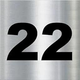 Number plate 22 Room, Hotel, Hospital, Lodge,Apartment, Flat,Door No,College, Library, Rack Numbers Warehouse, Steel brushed type color steel plate with PVC waterproof black sticker-picture-39