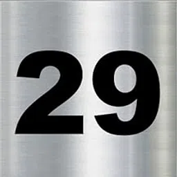 Number Plate 29 Room, Hotel, Door No, Steel Brushed Type Aluminium ACP Board with PVC Waterproof Black Sticker | Wall Stickers-picture-31