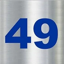 Number Plate 49 Room, Door No,Rack Numbers Warehouse, Steel Brushed Type Color Steel Plate with PVC Waterproof Blue Sticker | Wall Stickers-picture-29
