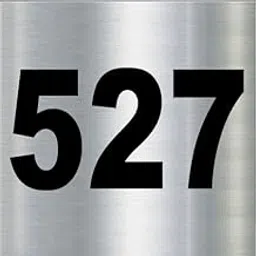 Number Plate 527 Room, Hotel, Hospital, Lodge,Apartment, Flat,Door No,College, Library, Rack Numbers Warehouse, Steel Brushed Type Color Acrylic Board with PVC Waterproof Black Sticker-image-12