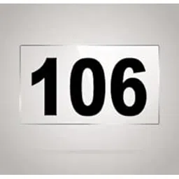 Numberplate 106 Room, Hotel, Hospital, Lodge,Apartment, Flat,Door No,College, Library, Rack Numbers Warehouse,Acrylic White Board Fixed with Blackcolor PVC Waterproof Sticker-image-13