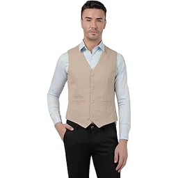 numero uno Men Solid Slim Fit Waistcoat image 1