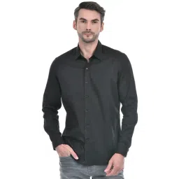 Numero Uno Black Cotton Blend Slim Fit Shirt-picture-37