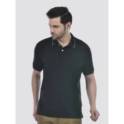 Numero Uno Black Regular Fit Textured Polo T-Shirt-picture-29