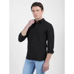 Numero Uno Black Slim Fit Solid Shirt image 4