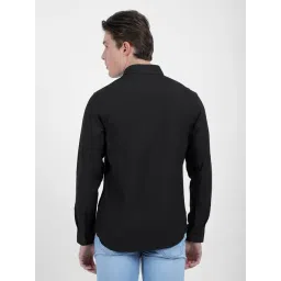 Numero Uno Black Slim Fit Solid Shirt image 2