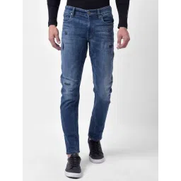 Numero Uno Blue Solid Distressed Jeans-image-43