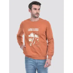 Numero Uno Burnt Orange Regular Fit Printed Sweatshirt-picture-28