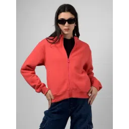 Numero Uno Coral Solid Long Sleeves Sweatshirt-picture-13