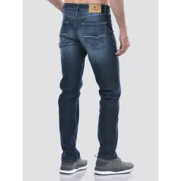 NUMERO UNO Dark Blue Faded Mid Rise Regular Fit Solid Stretchable Jeans image 2