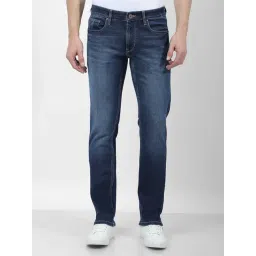 Numero Uno Dark Blue Skinny Fit Faded Jeans-picture-17