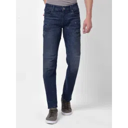 Numero Uno Dark Blue Skinny Fit Faded Jeans-picture-21