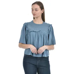 NUMERO UNO Dark Blue Slim Fit Top-picture-40