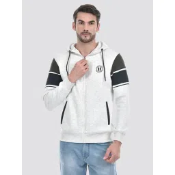Numero Uno Grey Colour-Block Hooded Sweatshirt-picture-11