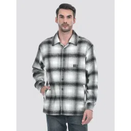 Numero Uno Grey Regular Fit Checks Shirt-picture-29