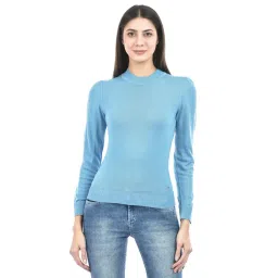 NUMERO UNO Light Blue Regular Fit Sweater-picture-30