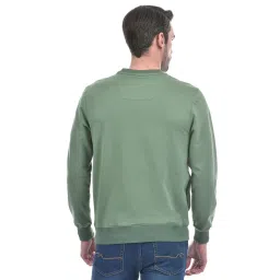 Numero Uno Light Olive Regular Fit Logo Printed Sweatshirt image 2