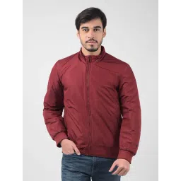 NUMERO UNO Maroon Regular Fit Bomber Jacket-picture-18