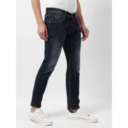 Numero Uno Men Skinny Fit Dark Blue Light Fade Stretchable Jeans image 2