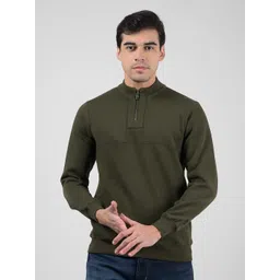 Numero Uno Men Solid Mock Neck Pullover Sweatshirt-picture-33