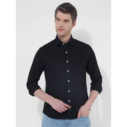 Numero Uno Men Spread Collar Solid Cotton Casual Shirt-picture-31