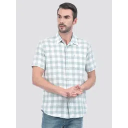 Numero Uno Mint Regular Fit Checks Shirt-picture-11