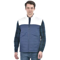 Numero Uno Multicolored Regular Fit Colour Block Quilted Jacket-picture-23